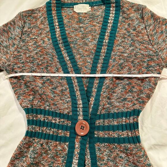 Vintage Adorable Judy Lee Sweater with Front Waist Button Size M - Picture 3 of 9